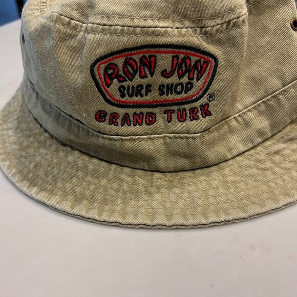 Ron Jon Surf Shop Grand Turk Bucket Hat Olive Green Embroidered Logo M/L - EUC - Picture 2 of 9